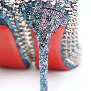 Christian Louboutin Lame Flo Spike 120 Pumps